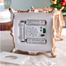 画像6: 【 HM 】リキッドLED　スノードーム　ホワイトランタンツリー　オルゴール　８曲　電池・USB　H28cm (6)