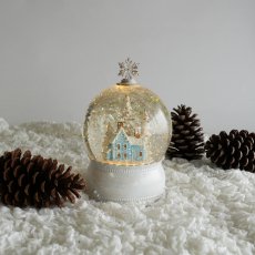 画像4: 【 HM 】リキッドLED スノードーム ホワイトタウン H19cm 雪降る街 (4)