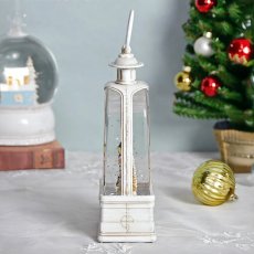 画像6: 【 HM 】リキッドLED　スノードーム　ホワイトビレッジ　８曲　電池・UDB　H24.5cm (6)