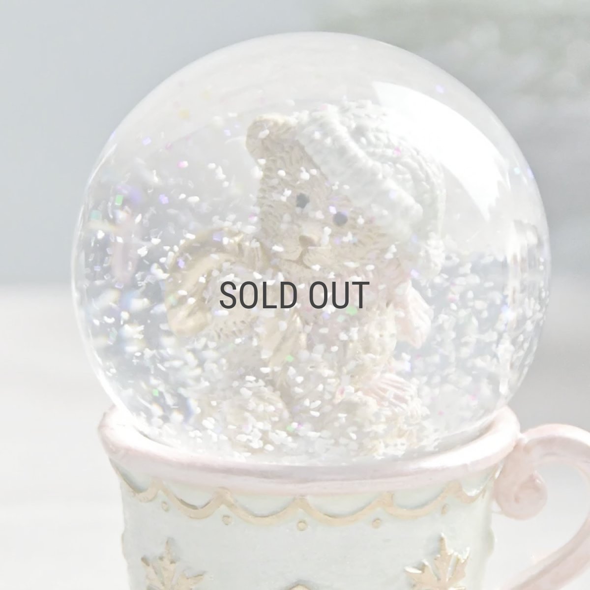 画像5: 【HM】パステルティーカップベア　スノードーム　H11cm シンプルでおしゃれ (5)