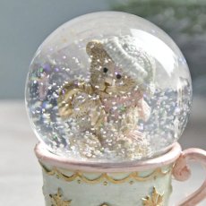 画像5: 【HM】パステルティーカップベア　スノードーム　H11cm シンプルでおしゃれ (5)