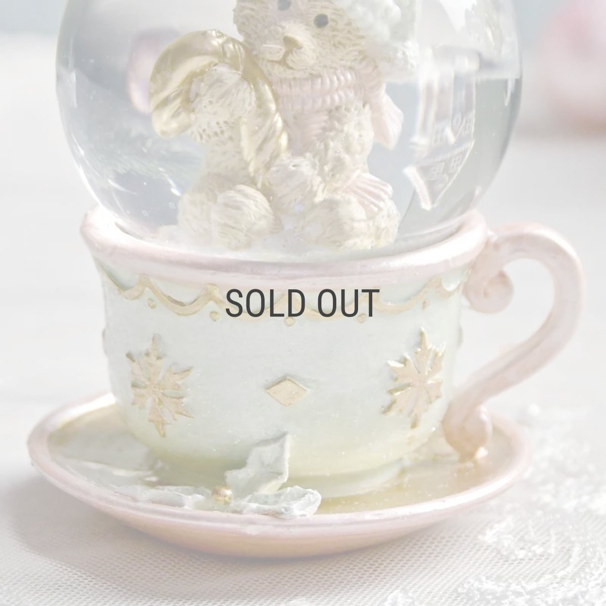 画像6: 【HM】パステルティーカップベア　スノードーム　H11cm シンプルでおしゃれ (6)