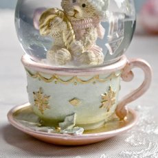 画像6: 【HM】パステルティーカップベア　スノードーム　H11cm シンプルでおしゃれ (6)