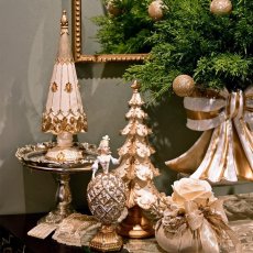 画像8: 【HM】ホワイトツリー　ヴィンテージ　ガーランド　クリスマスツリー 30cm (8)