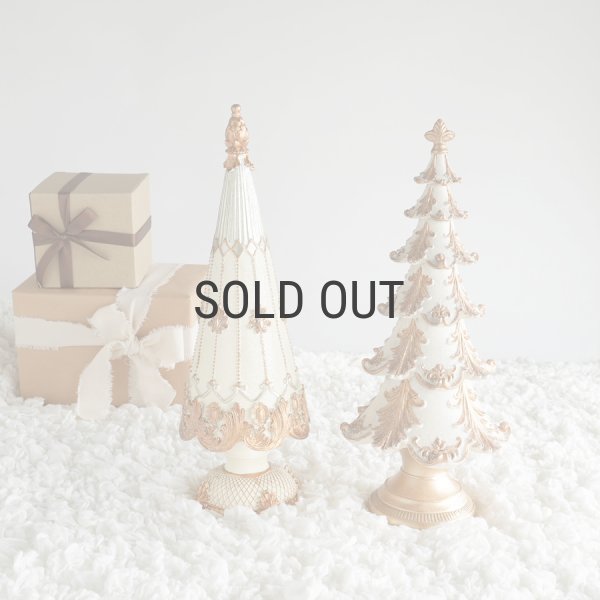 HM】ホワイトツリー ヴィンテージ ガーランド クリスマスツリー 30cm