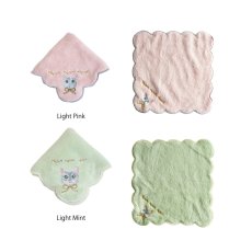 画像3: 【HYRD】ネコの日　タオルハンカチ　ねこ刺繍　ライトピンク　ライトミント　20x20cm (3)