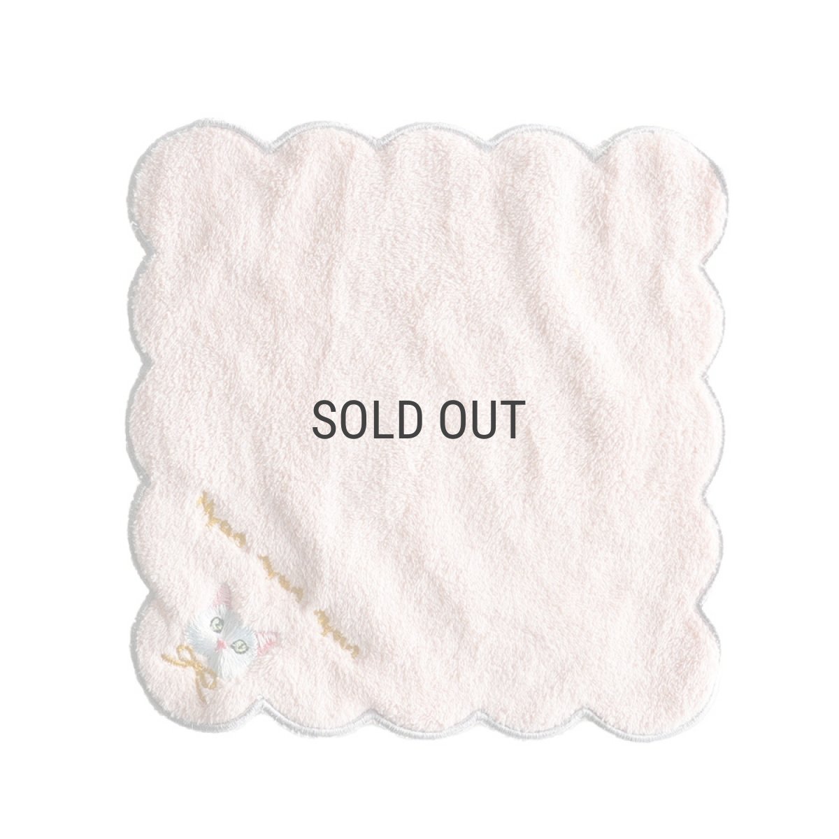 画像6: 【HYRD】ネコの日　タオルハンカチ　ねこ刺繍　ライトピンク　ライトミント　20x20cm (6)