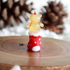 画像3: 【The Joy Luck Club】ベア＆ソックス　ガラス製　オブジェ　クリスマス　ミニチュア  (3)