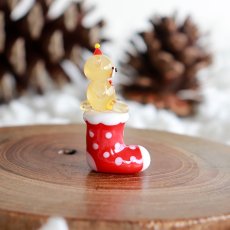 画像4: 【The Joy Luck Club】ベア＆ソックス　ガラス製　オブジェ　クリスマス　ミニチュア  (4)