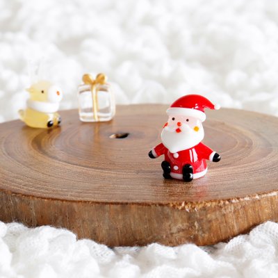 画像1: 【The Joy Luck Club】木登りサンタ　クリスマスツリー　サンタクロース　ガラス製　オブジェ　クリスマス　ミニチュア