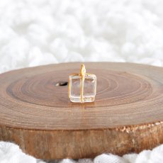 画像3: 【The Joy Luck Club】ミニ　クリスマスプレゼント 　クリア＆ゴールド　15mmプレゼント　ギフト　ガラス製　オブジェ　クリスマス　ミニチュア  (3)