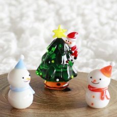 画像1: 【The Joy Luck Club】木登りサンタ　クリスマスツリー　サンタクロース　ガラス製　オブジェ　クリスマス　ミニチュア (1)