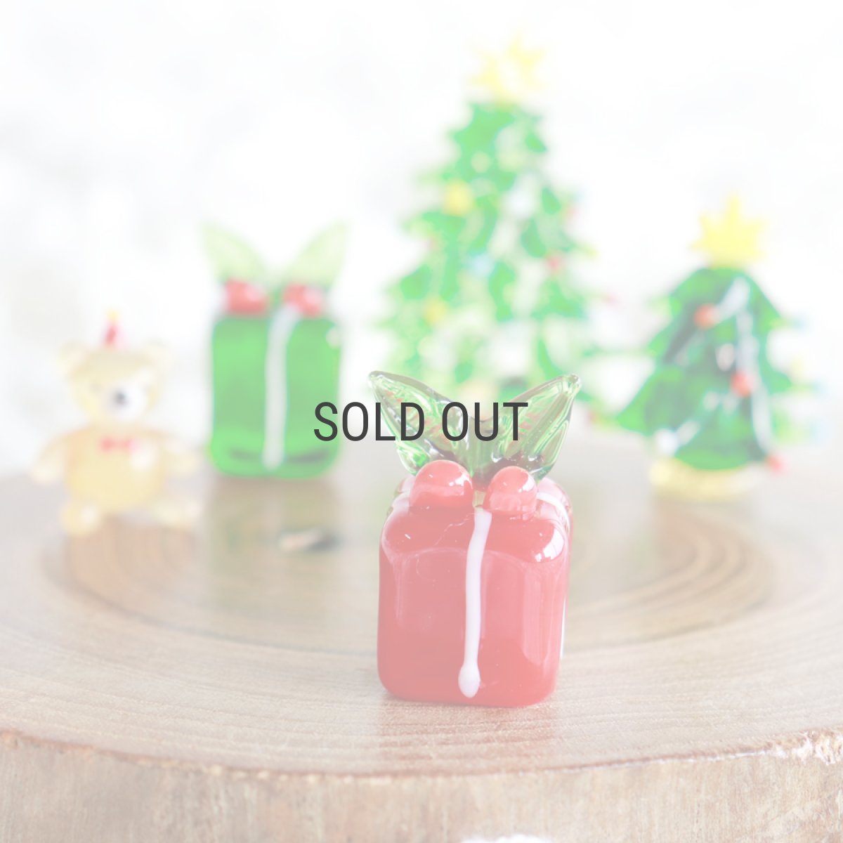 画像5: 【The Joy Luck Club】クリスマスプレゼント　レッド　20mm プレゼント　ギフト　ガラス製　オブジェ　クリスマス　ミニチュア (5)