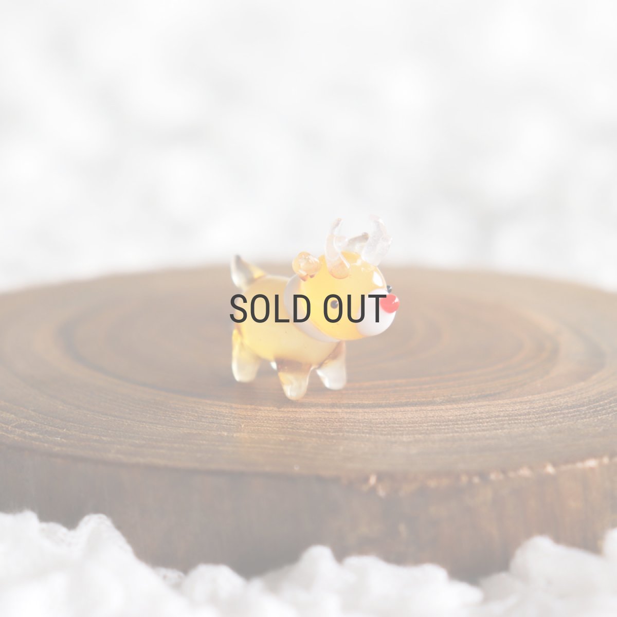 画像1: 【The Joy Luck Club】トナカイ　ガラス製　オブジェ　クリスマス　ミニチュア (1)