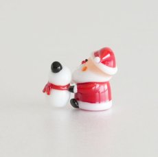 画像3: 【The Joy Luck Club】サンタさん雪だるまと一緒　スノーマン　ガラス製　オブジェ　クリスマス　ミニチュア (3)