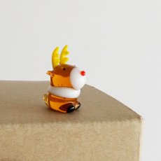 画像3: 【The Joy Luck Club】おすわりトナカイ （黄角）　20mm  ガラス製　オブジェ　クリスマス　ミニチュア  (3)