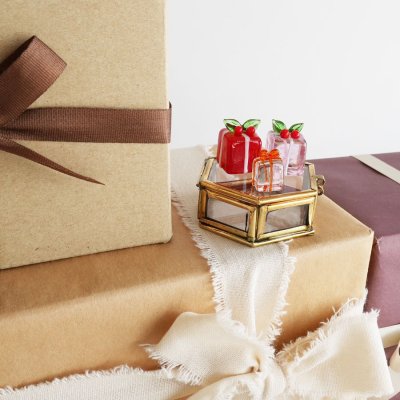 画像2: 【The Joy Luck Club】サンタのソリ　グリーン＆ゴールド　そり　雪の結晶　ミニチュア　オブジェ　クリスマス