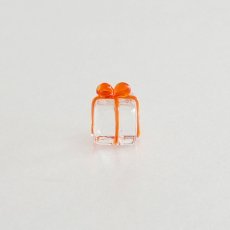 画像2: 【The Joy Luck Club】クリスマスプレゼント　クリア＆レッド　15mm プレゼント　ギフト　ガラス製　オブジェ　クリスマス　ミニチュア (2)
