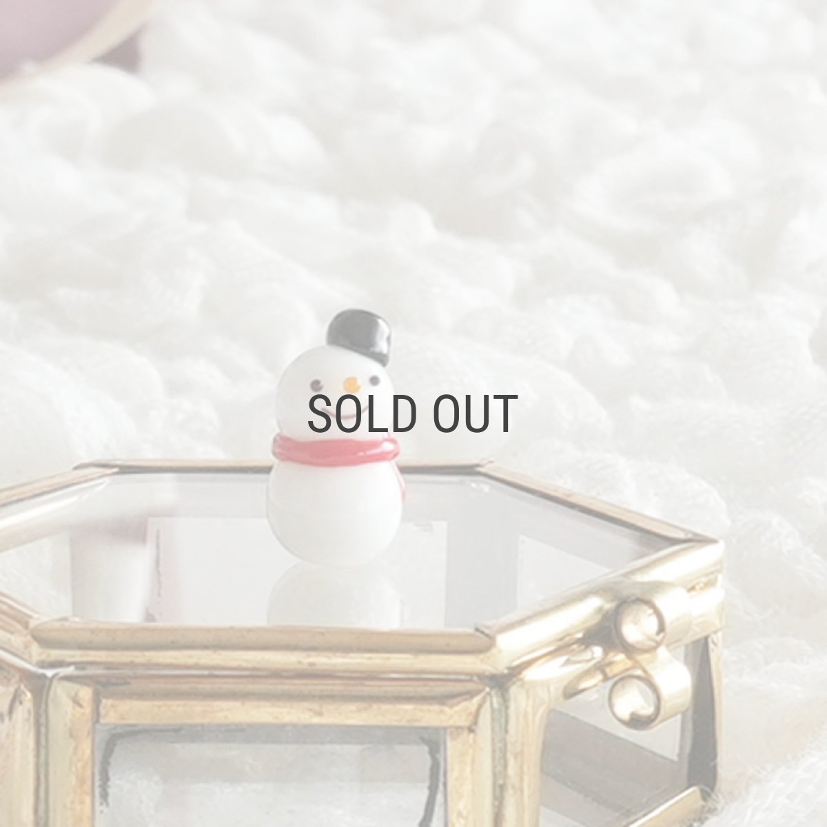 画像1: 【The Joy Luck Club】 ミニスノーマン　15mm　mini snowman  　ガラス製　オブジェ　クリスマス　ミニチュア (1)