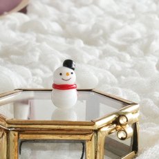 画像1: 【The Joy Luck Club】 ミニスノーマン　15mm　mini snowman  　ガラス製　オブジェ　クリスマス　ミニチュア (1)