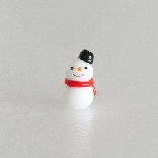 画像2: 【The Joy Luck Club】 ミニスノーマン　15mm　mini snowman  　ガラス製　オブジェ　クリスマス　ミニチュア (2)