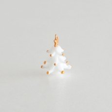 画像3: 【The Joy Luck Club】ホワイト＆ゴールド　ツリー　20mm  　ガラス製　オブジェ　クリスマス　ミニチュア (3)