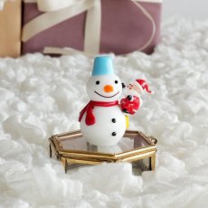 画像1: 【The Joy Luck Club】抱きつきサンタ　スノーマン　40mm　ガラス製　オブジェ　クリスマス　ミニチュア (1)
