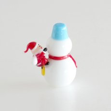 画像3: 【The Joy Luck Club】抱きつきサンタ　スノーマン　40mm　ガラス製　オブジェ　クリスマス　ミニチュア (3)