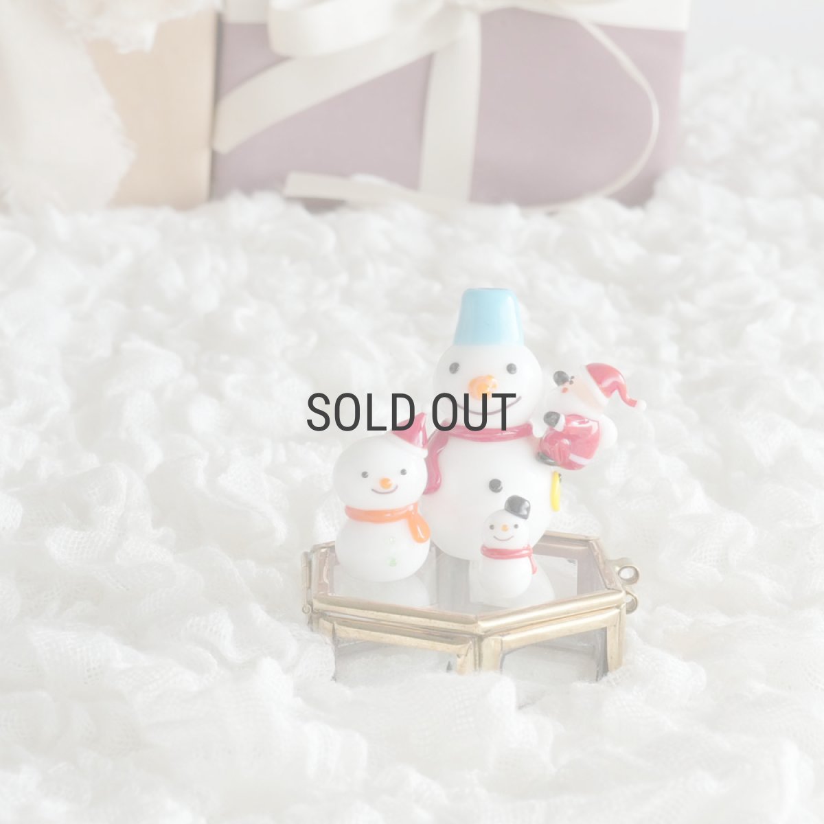 画像4: 【The Joy Luck Club】 ミニスノーマン　15mm　mini snowman  　ガラス製　オブジェ　クリスマス　ミニチュア (4)