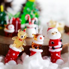 画像5: 【The Joy Luck Club】ベア＆ソックス　ガラス製　オブジェ　クリスマス　ミニチュア  (5)