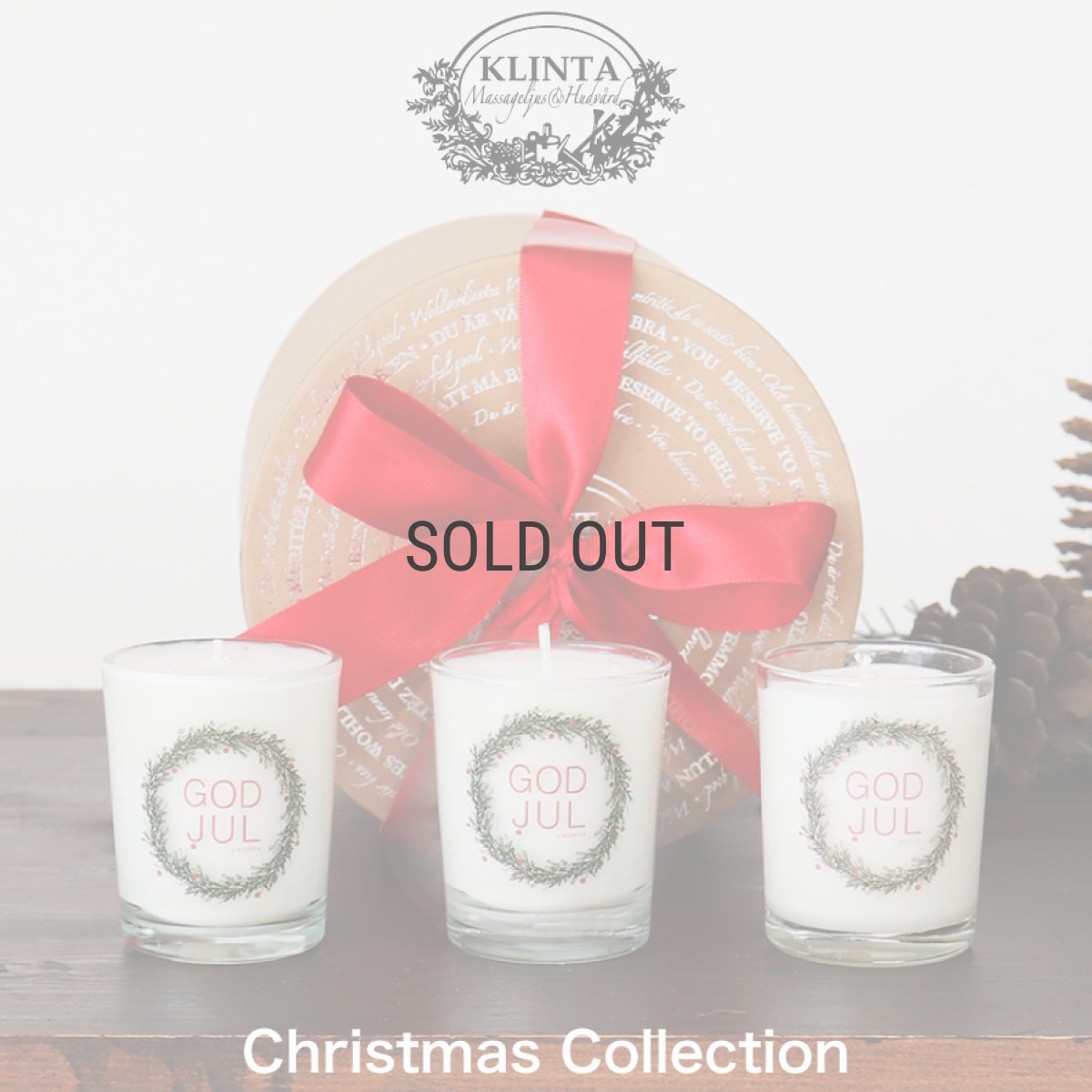 画像1: 【KLINTA】クリンタ　Nature Ave限定 クリスマスコレクション　マッサージキャンドル　ギフトセット オレンジ＆クローブ　チェリーアップル＆シナモン　ゴールド・フランキンセンス＆ミルラ (1)