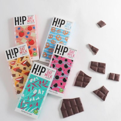 画像1: 訳アリ【HIP CHOCOLATE】ヒップ　チョコレート バー 70g 　ソルティプレッツェル クッキー　イギリス　植物由来　サステナブル