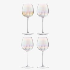 画像7: 【LSA】PEARL ワイングラス　325ml 4個セット 吹きガラス　Pearl White Wine Glass x 4 Mother of Pearl LSA International  箱入り ハンドメイド ポーランド製 (7)