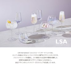 画像2: 【LSA】PEARL ワイングラス　325ml 4個セット 吹きガラス　Pearl White Wine Glass x 4 Mother of Pearl LSA International  箱入り ハンドメイド ポーランド製 (2)