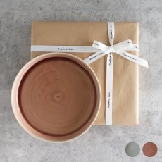画像1: 【 Gift 】Lien 　リヤン　プレートL 24cm　磁器　日本製　ピンク　グレー 美濃焼 (1)