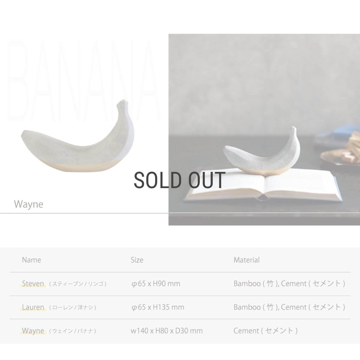 画像5: 【HUNT９】フルーツ　セメント　オブジェ　アップル　ペア　バナナ　Steven Lauren Wayne (5)