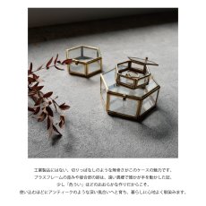 画像3: 【MALAIKA】六角ガラスケース　インテリアに　小物入れ　（S・M・L・XL）　インド製　アンティーク調 (3)
