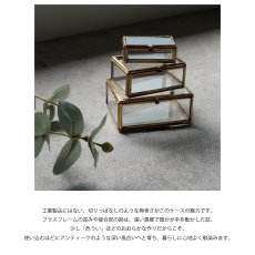 画像3: 【MALAIKA】長方形　ガラスケース　インテリアに　小物入れ　（S・M・L）　インド製　アンティーク調 (3)