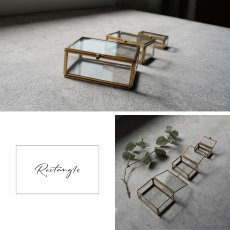 画像4: 【MALAIKA】長方形　ガラスケース　インテリアに　小物入れ　（S・M・L）　インド製　アンティーク調 (4)