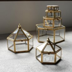 画像1: 【MALAIKA】サーカステント　ガラスケース　インテリアに　小物入れ　（S・M）　インド製　アンティーク調 (1)