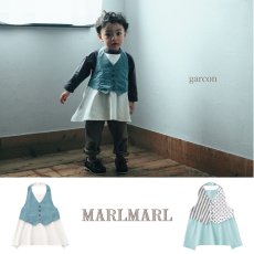 画像1: 【 MARL MARL】マールマール garçon baby 　エプロン ベビー　　ベビー用品　 (1)