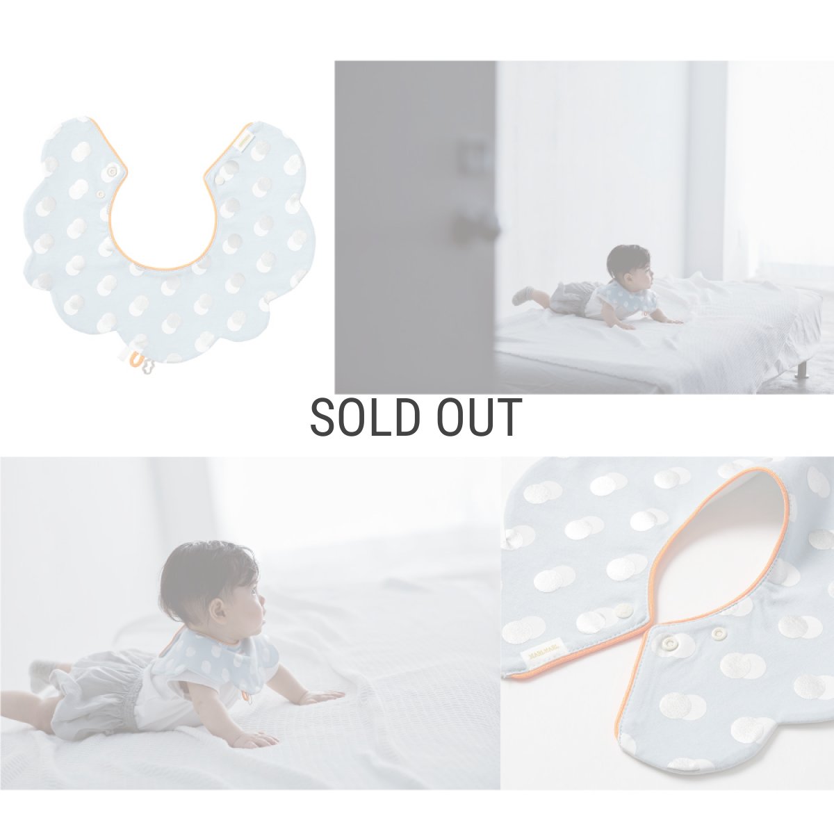 画像4: 【 MARL MARL】マールマール　スタイ　joujou 6 string blue  bib　ベビー用品　 (4)