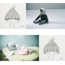 画像4: 【 MARL MARL】マールマール　knit bonnet  hakuji ニットボネット　ポンポン　ニット帽　ベビー用品 (4)