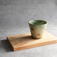 画像7: 【南楽窯】美濃焼  織部流し　湯呑み　小鉢    日本製  φ8.5cm (7)