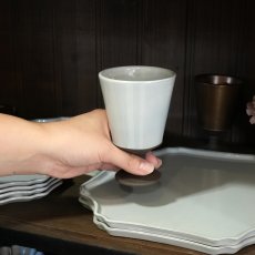 画像7: 【Chouette】シュエット　カップ　 ブロンズ　ホワイト　ワイングラスみたいなカップ　黒土　Des Pre　日本製　美濃焼 (7)