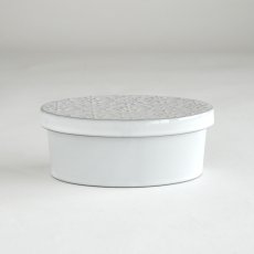 画像6: 【Chouette】シュエット　オーバルボックス 　ホワイト　菓子器　小物入れ　黒土　Des Pre　日本製　美濃焼 (6)
