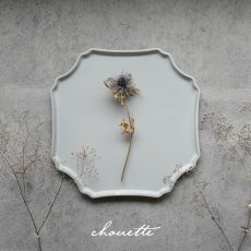 画像1: 【Chouette】シュエット　プレートL　25x25cm  ホワイト　黒土　Des Pre　日本製　美濃焼 (1)