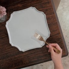 画像6: 【 Gift 】Des Pres Chouette  デプレ　シュエット　プレートL 　グレーホワイト　日本製　箱入り　デザインプレート (6)