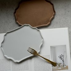 画像5: 【Chouette】シュエット　プレートM　23x17.5cm ブロンズ　ホワイト　黒土　Des Pre　日本製　美濃焼 (5)
