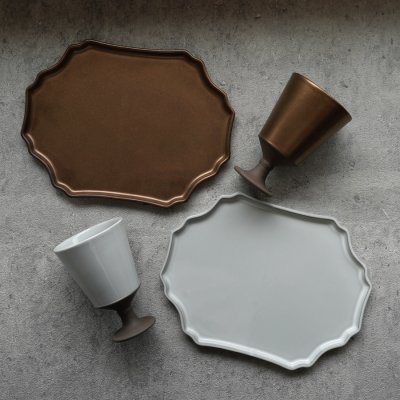 画像2: 【Chouette】シュエット　オーバルボックス 　ホワイト　菓子器　小物入れ　黒土　Des Pre　日本製　美濃焼